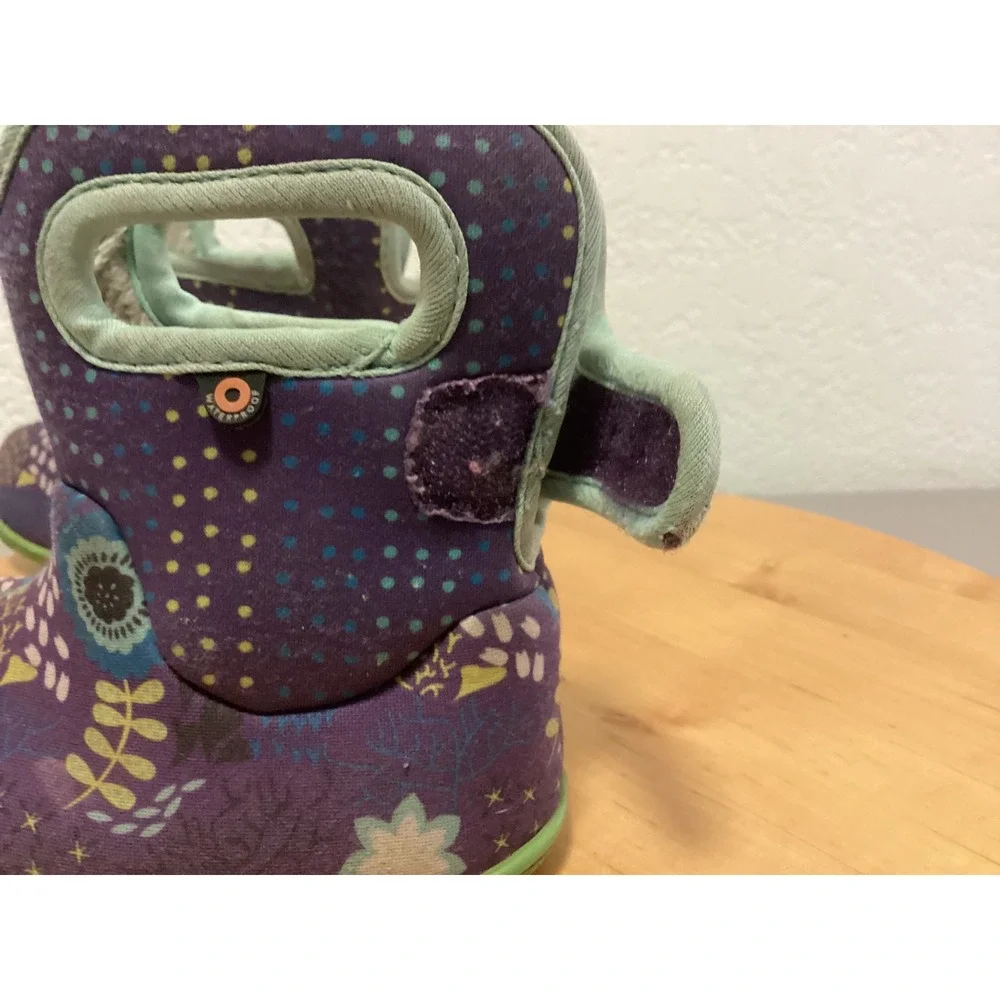 Bogs Baby Waterproof Insulated Winter Boots Purple Floral Toddler Size 6‎ Kids